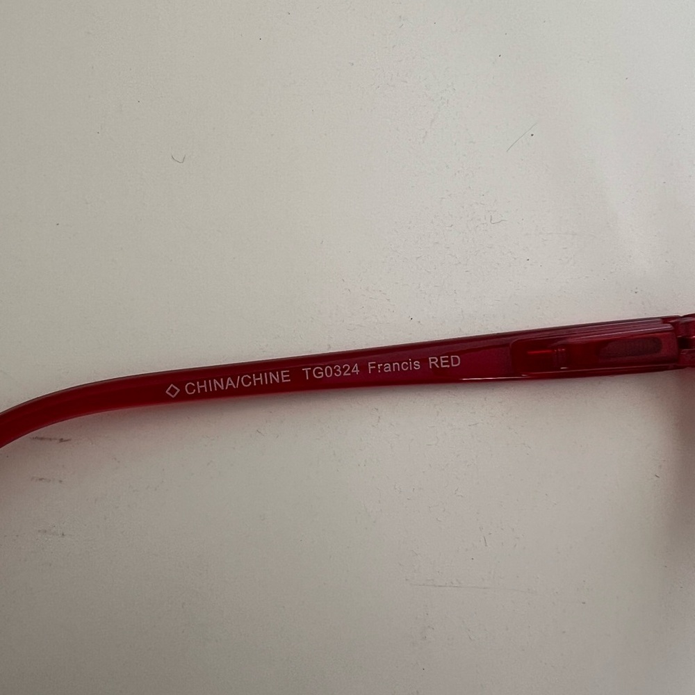 Red Eyeglasses Frame -Style Frances - +125 - Picture 6 of 6